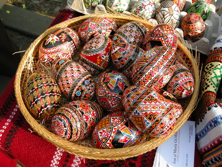 pictured eggs - eggs, pictured, beautiful, holiday, tradition, easter, basket