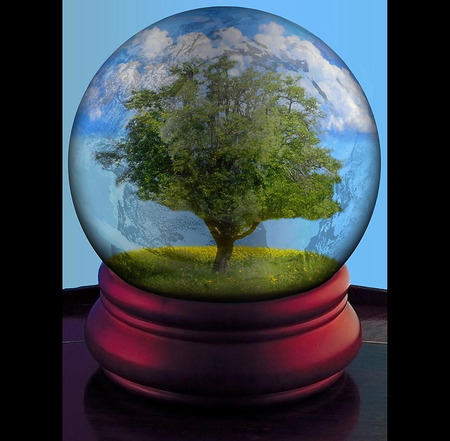 Spring-Globe - abstract, art, 3d, globe, spring, world