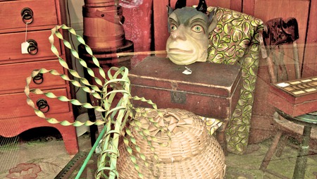 muted goblin - basket, mask, goblin, red