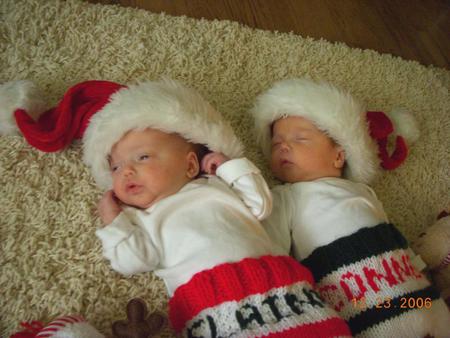 CHRISTMAS BABIES - white, red, beautiful, babies, christmas