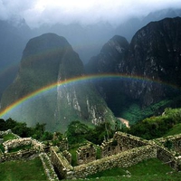 Rainbow Over Machu Picchu Peru