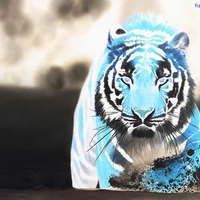 Blue snow tiger