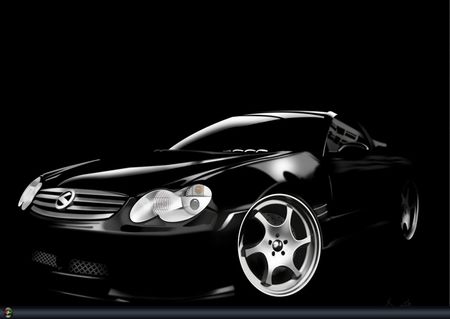 Mercedes SL 55 AMG - black, mercedes, cars, amg, sl 55 amg