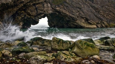 natures arch - rock, arch, sea, b