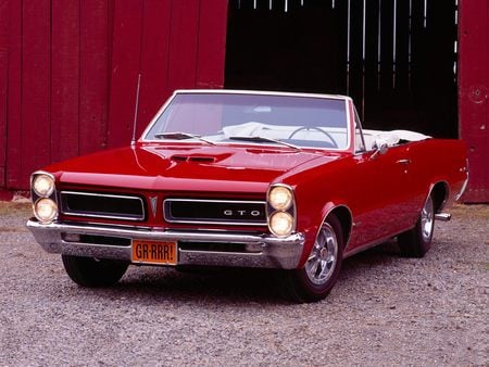 1965 Pontiac GTO Convertible - pontiac, 1965, red