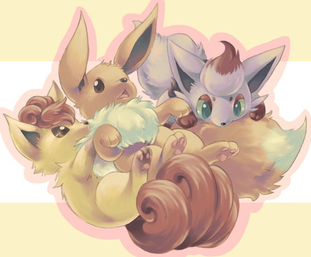 pokemon - nice, fur, fluffy, adorable, wars, colorful, funny, kids, pokemon, monsters, children, puffy, cute