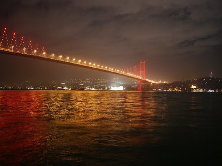 	bosphorus bridge istanbul turkey - night, istanbul, bridge, bosphorus, turkey