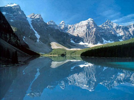 Canadian Rockies beauty - reflections, lake, reflection, rockies