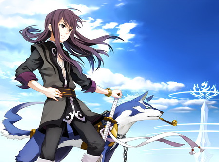 tales of vesperia - nice, tales series, rpg, wolf, cool, adventure, blue, skies, cute