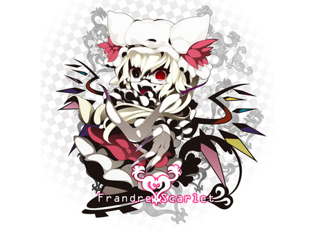 evil scarlet - claws, nice, evil, funny, scarlet, white, touhou, cool, fangs, remilia, cute