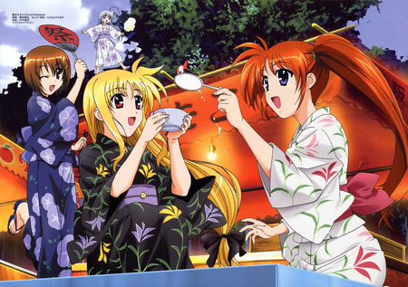 Nanoha,Fate,Hayate,Rein - hayate, nanoha, anime, mahou shoujo lyrical nanoha, fate