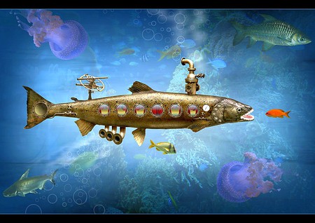 Fish Submarine - picture, fish, cool, submarine