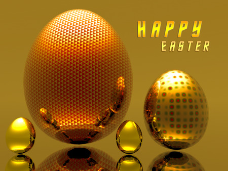 Happy Easter - eggs, abstract, easter, 3d and cg