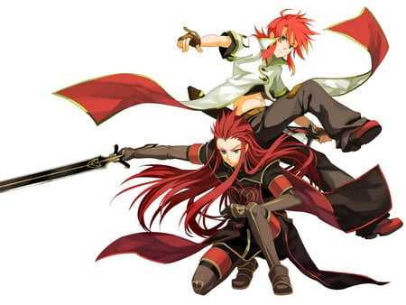 tales of the abyss - black, white, twins, red, cute, nice, doppelganger, luke