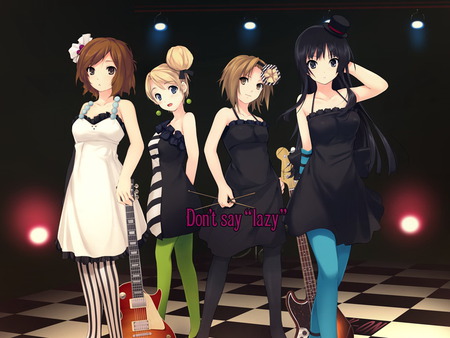 k-on! - girls, nice, ritsu tainaka, lovely, tsumugi kotobuki, pretty, beautiful, anime, yui hirasawa, cute, dress