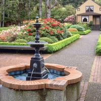 Gardens Fountain and Garden House Shore Acres