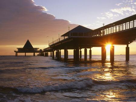 Sunset pier - pier, sunset