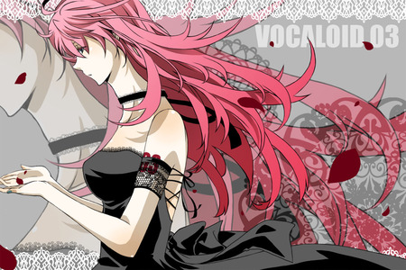 Megurine Luka - sexy, girl, blue eyes, long hair, pink hair, vocaloid, megurine luka, anime, cute, dress