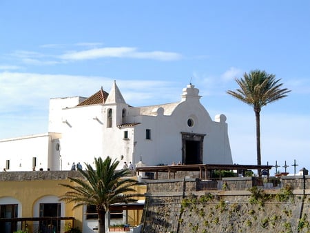 Italy Ischia Forio  Church - forio, church, italy, summer