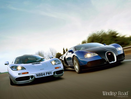 McLaren F1 vs. Bugatti Veyron - race, veyron, bugatti, cars, f1, mclaren