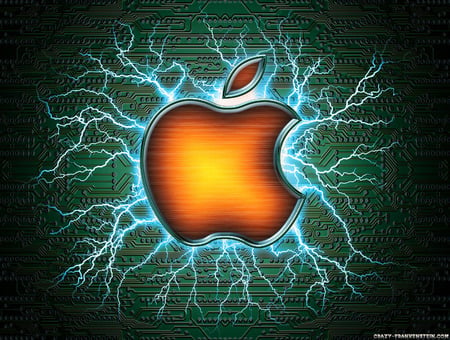 Electric Apple - appel, technology, electic, apple, logo