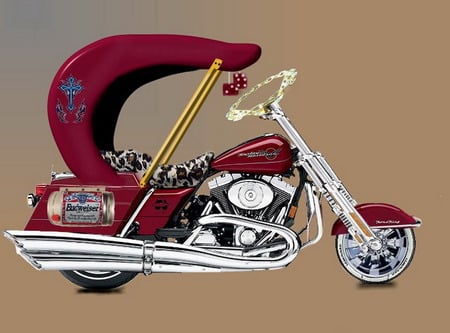 lowrider_bike - harley, abstract, hot, bike, 3d