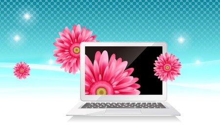 Flowertop 2 - flower, laptop