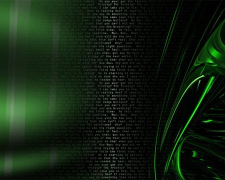 Green Matrix - green, abstract, 3d and cg