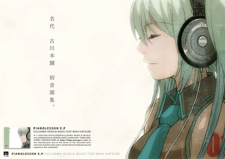 vocaloid - note, funny, hatsune, pretty, vocaloid, blue, headphones, singing, miku, cute, diva