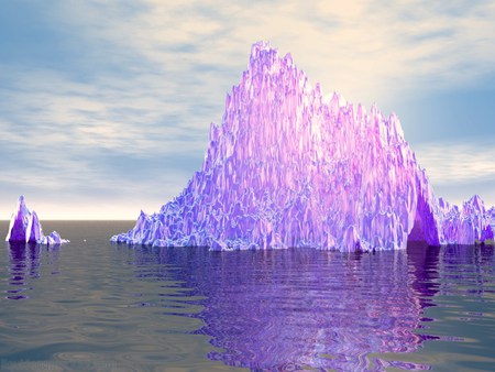 Amethyst morning  - amethyst, water, purple, flow, light, pink, sky