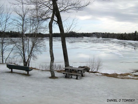 Winter picnic spot - winter picnic spot, daniel j towsey, danieltowsey