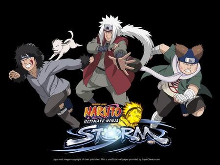 ninja storm - black, sony, ninja, jiraiya, naruto, ps3, cool