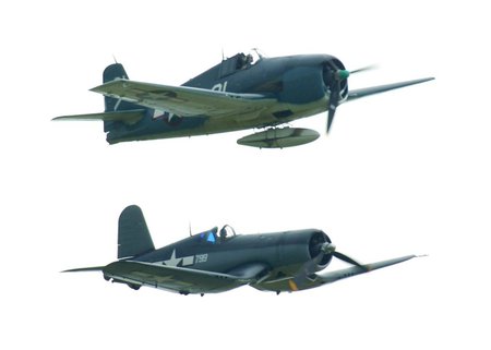 ww11 f6f hellcat f4u corsair - corsair, hellcat top