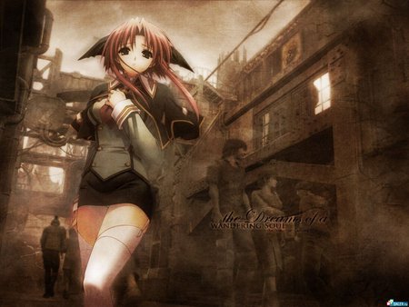 Lonely school girl - lonely, anime, woman, girl, alone