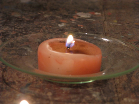 Candle - fire, glass, red