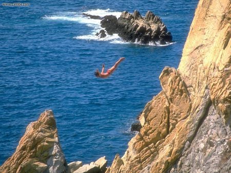 cliff  diver  - mexico, resort, beach