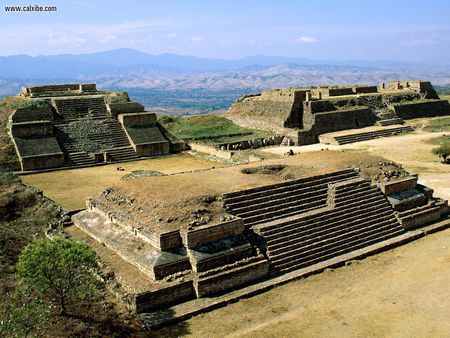 Monte Alban ruins  - mexico, ruins, piramids