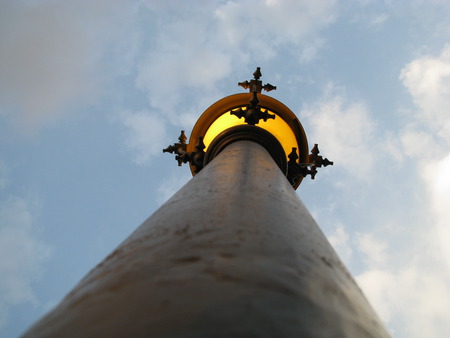 Street lamp - clouds, blue, sky