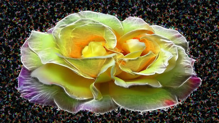 Glowing By Your Side - beauty, fractal, roses, loving, glow, abstract, romantic, caring, flowers