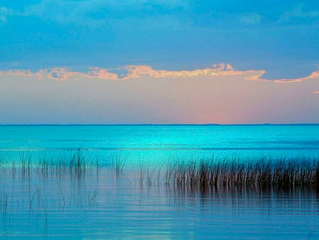 Blue Fantasy - sky, abstract, sunset, blue