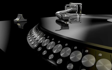 Turntable - dark, music, turntable, black, dj