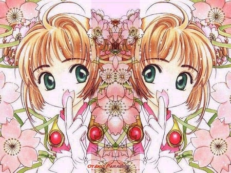 cardcaptor~sakura: Beautiful~Flowers - anime, cardcaptor sakura, flowers, pink