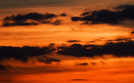 Evening Sky Sunset - sky, evening, clouds, red, photography, orange, sunset