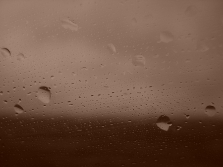 After rain - sepia, drops, rain, sky