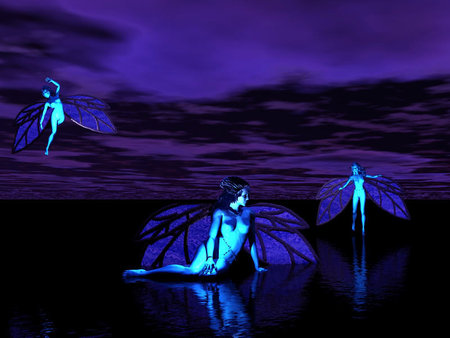 Night Water Fairies.jpg - night, water, fairys