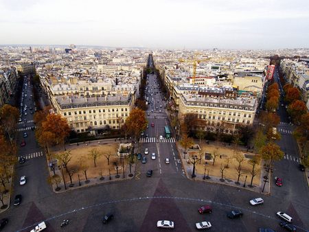 Place de la Etoile - place de la etoile, france, birdseye view, paris, air view, aerial view