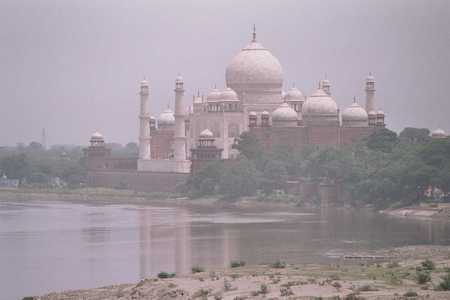 Taj Mahal  ØªØ§Ø¬ Ù…Ø­  to rio Yamuna - uttar pradesh, india, taj mahal, architecture, architectural wonder