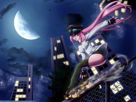 simca - nice, moon, sexy, night, air gear, widescreen, hd, flying, cool, pretty, smooth, beautiful, cute