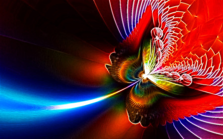 Blissful Sweetwitchy - glow, abstract, colorful, sparkling, butterfly, beauty, lovely, fractal