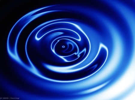 Blue Vortex - 3d and cg, abstract, blue